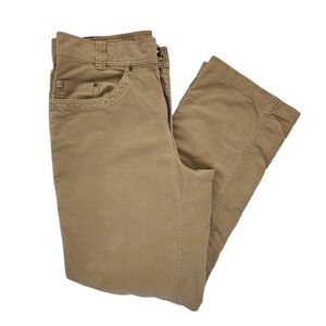 ROYAL ROBBINS brushed moleskin cotton pants men camel 34x32